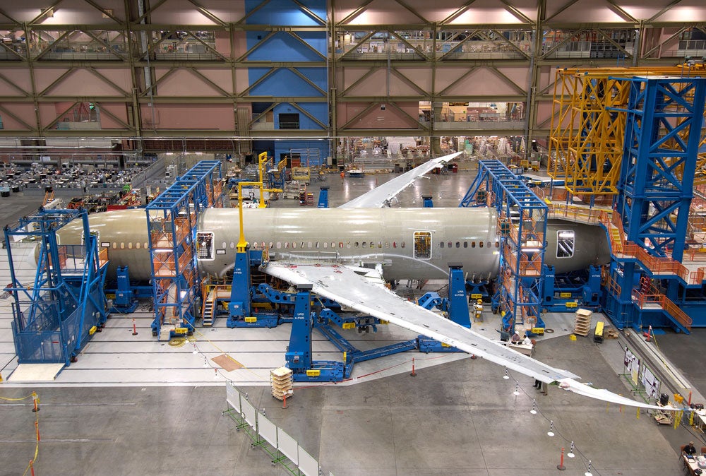 Boeing assembly line
