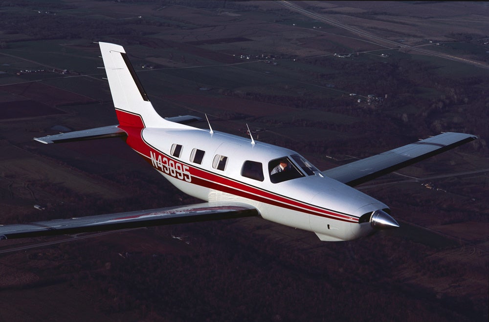A Piper Malibu aircraft