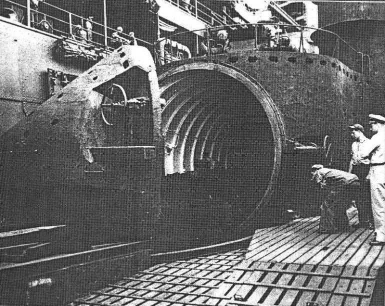 Sunken I-400 Submarine Hangar