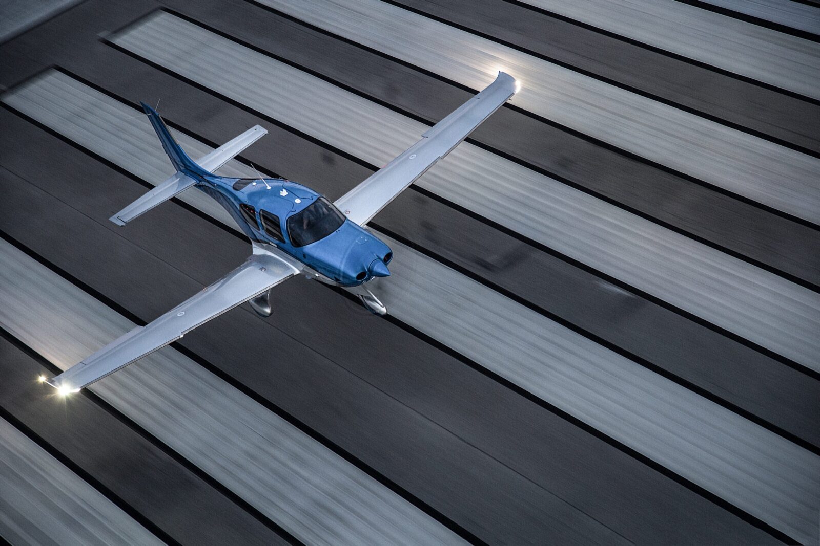 Cirrus aircraft on a runway