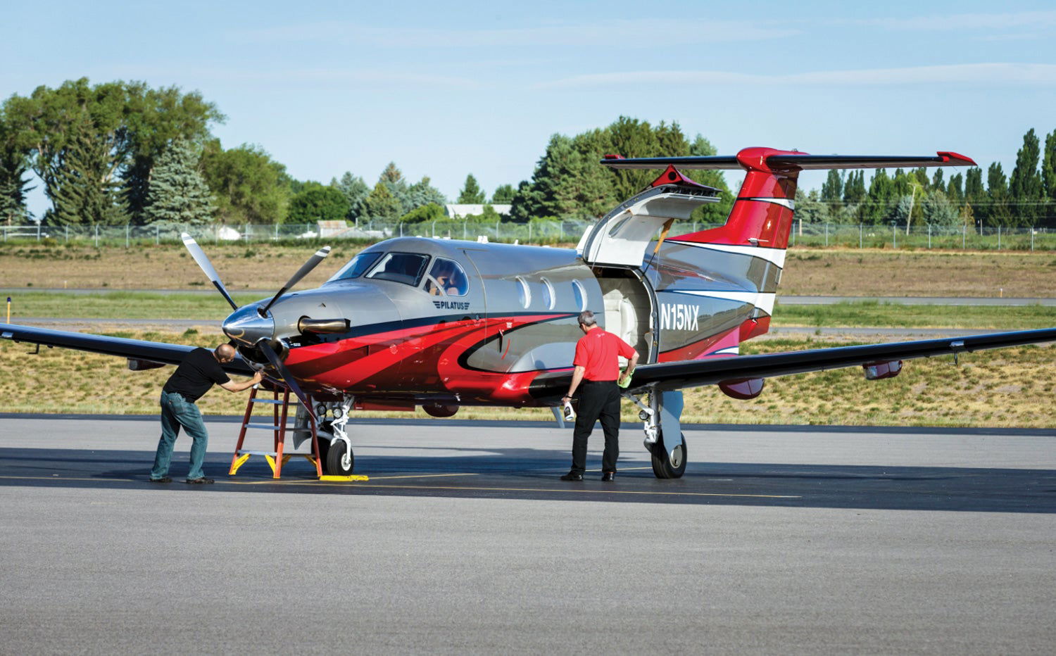 turbine powered plane