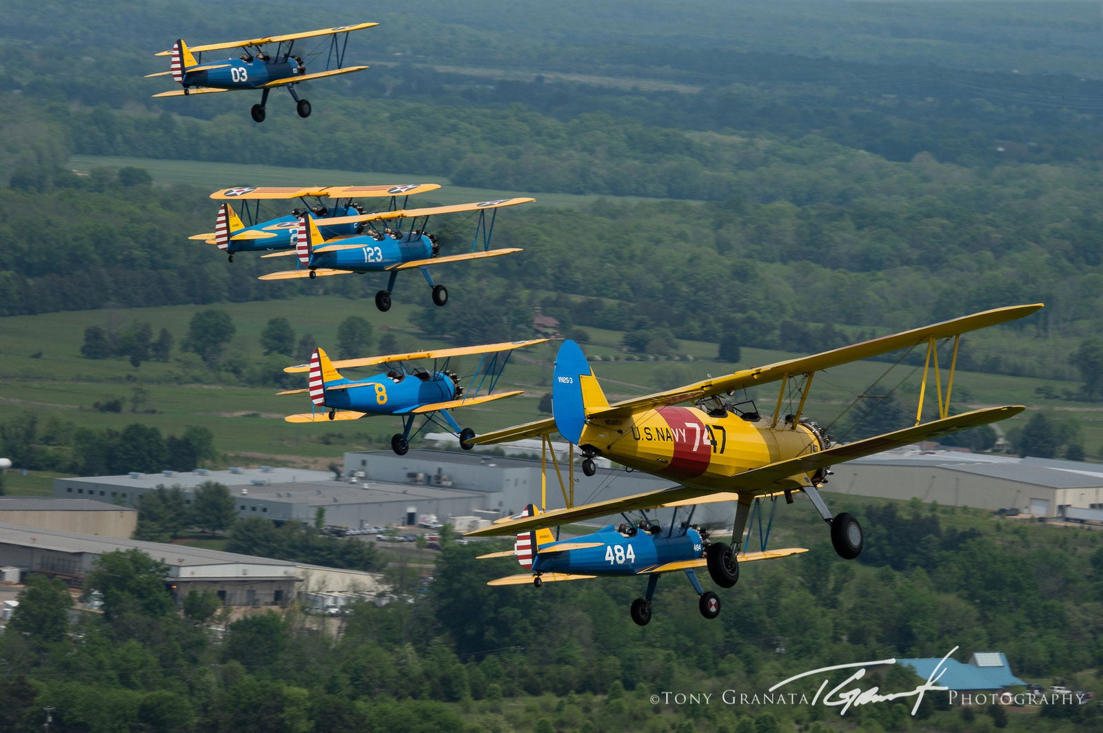 a flight of training aircraft