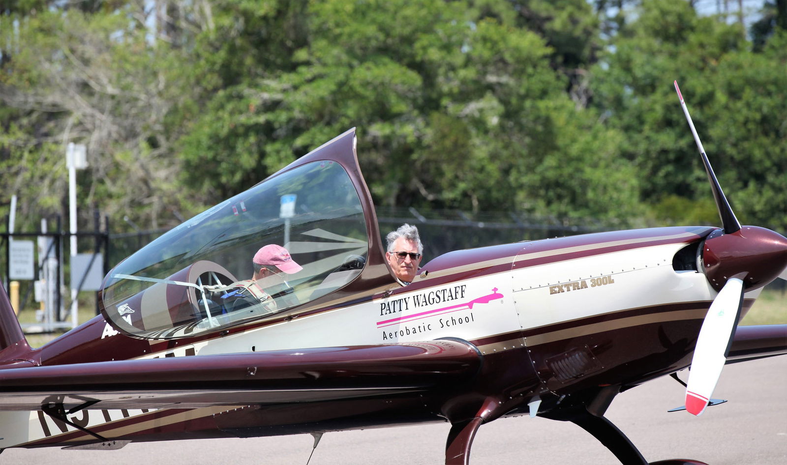 aircraft with the canopy open