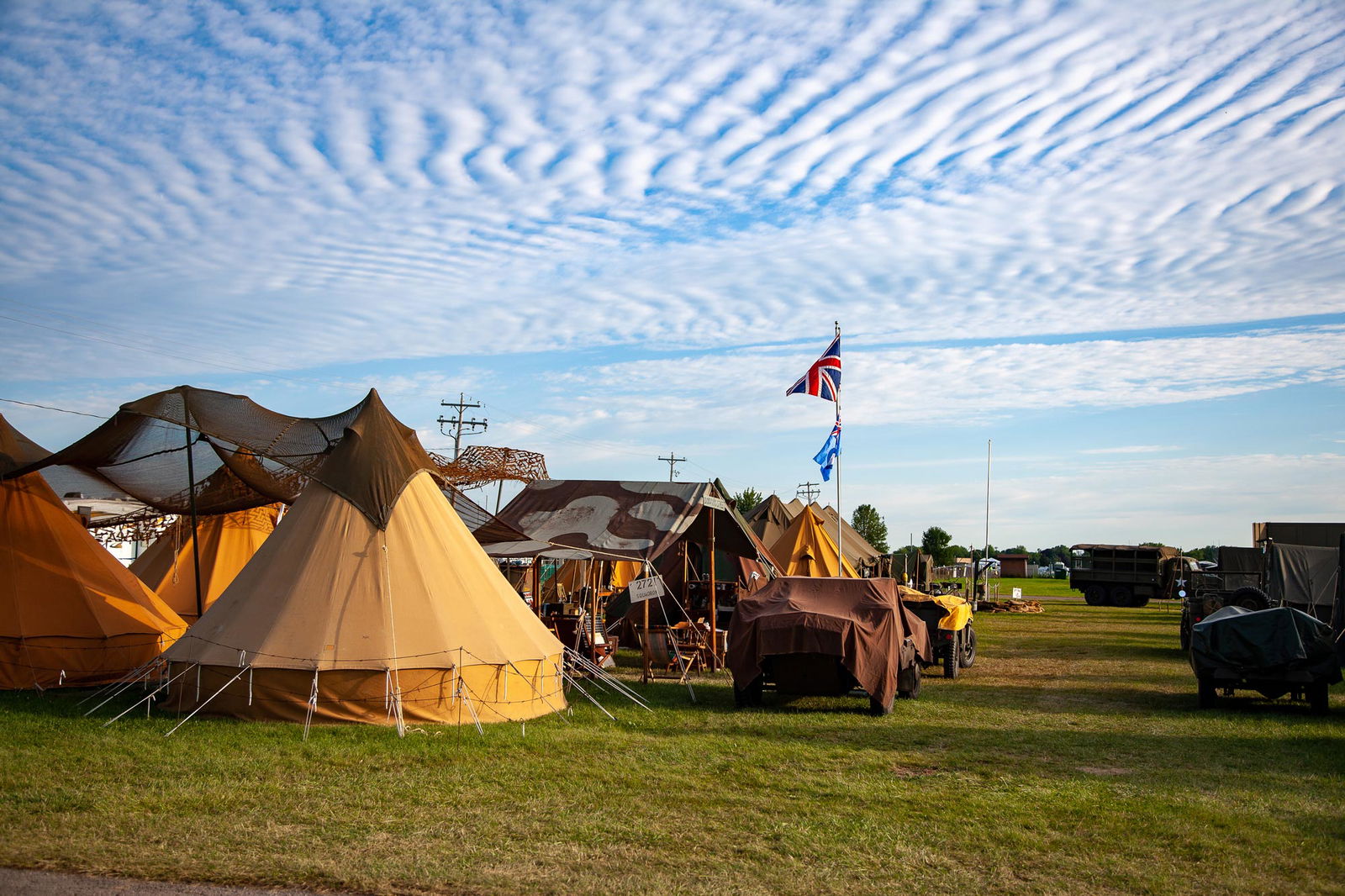 an encampment honoring Allied soldiers