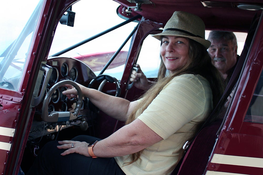 Lissa bought her Stinson 108 in 1997.
