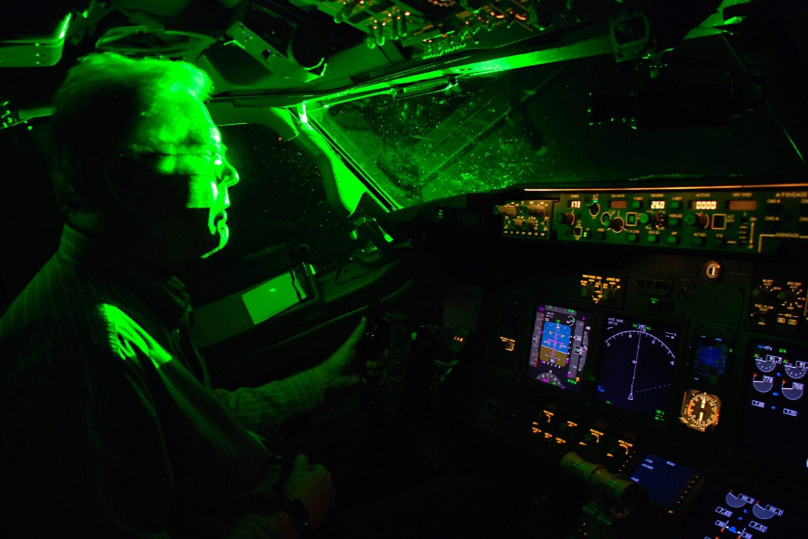 Cockpit laser strike