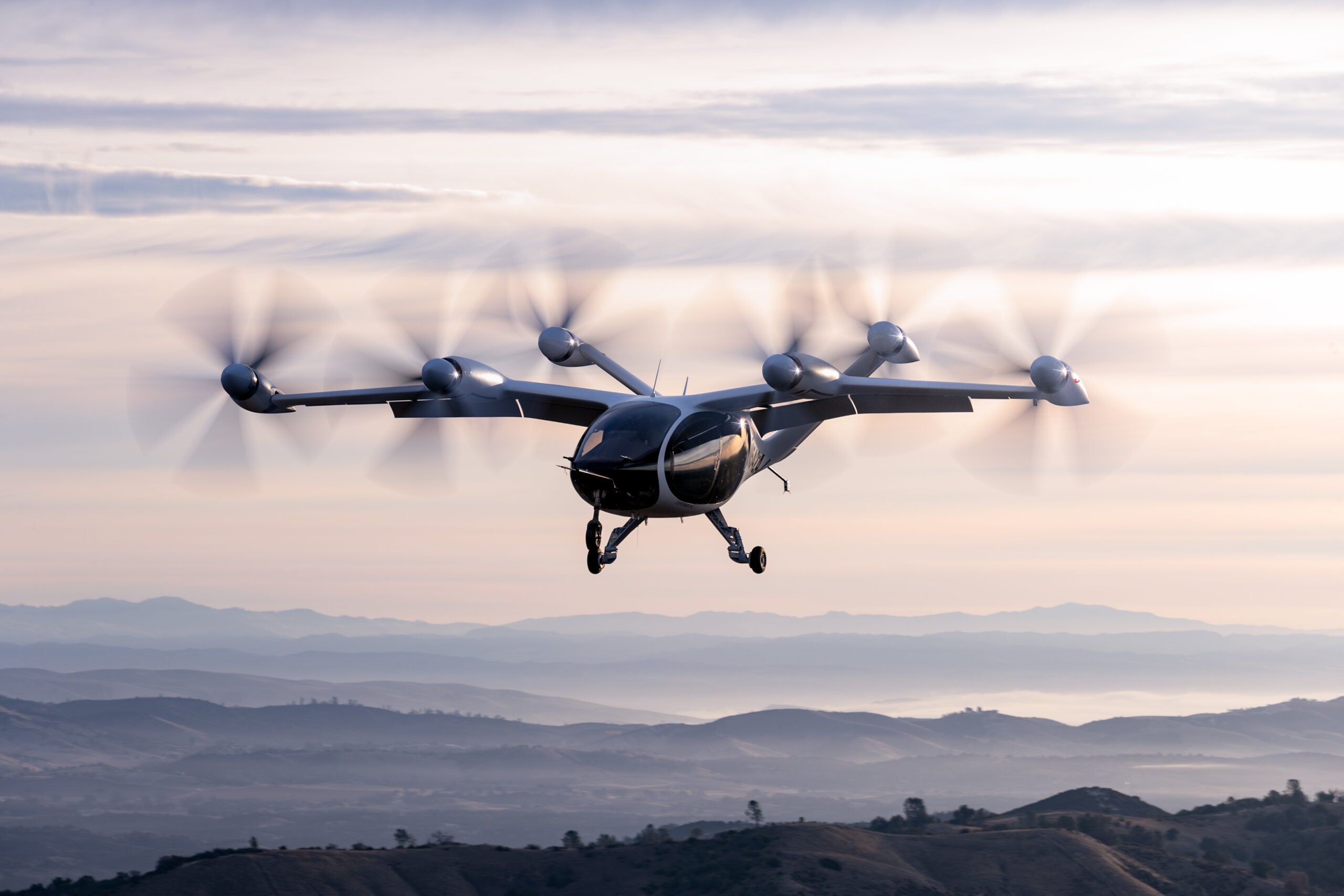 Joby's battery-powered air taxi prototype in flight