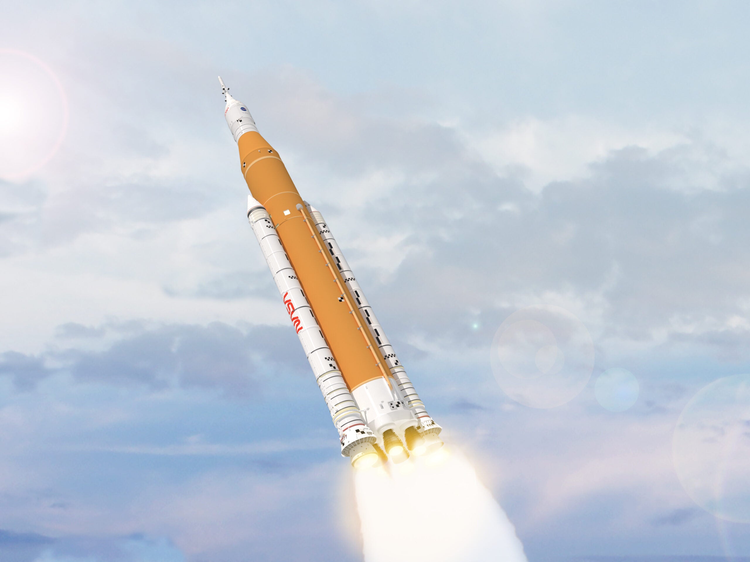 Artemis SLS Launch Rendering