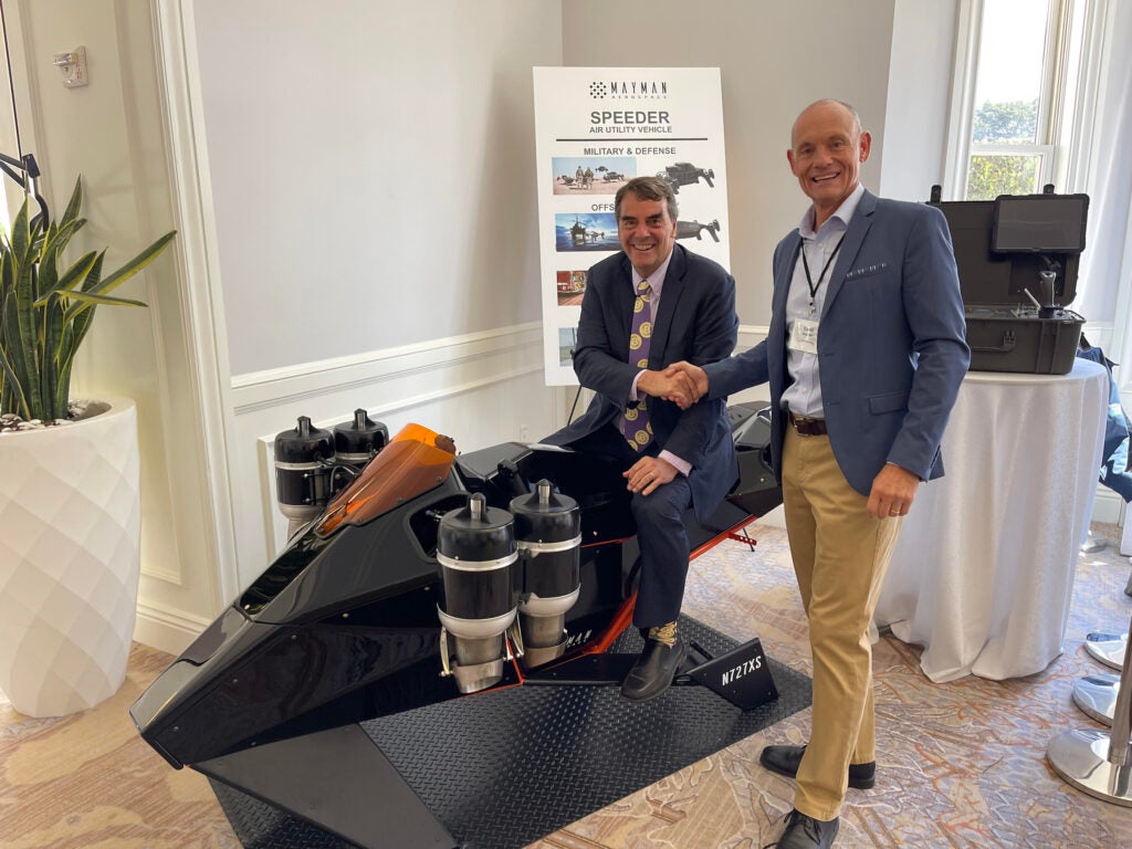 Tim Draper, left, and David Mayman of Mayman Aerospace