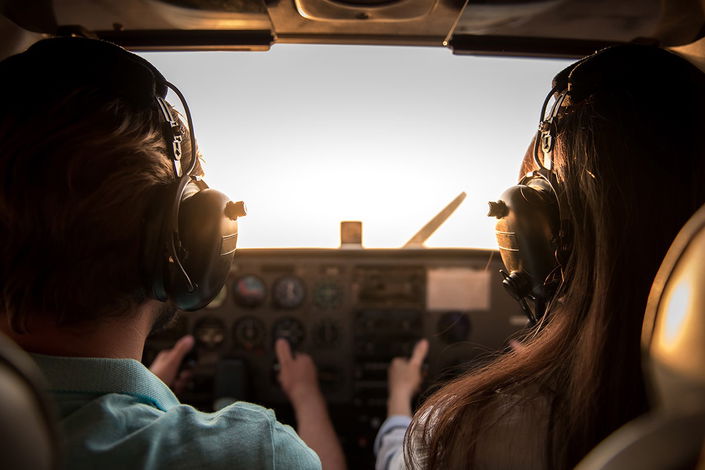 Flight school in California