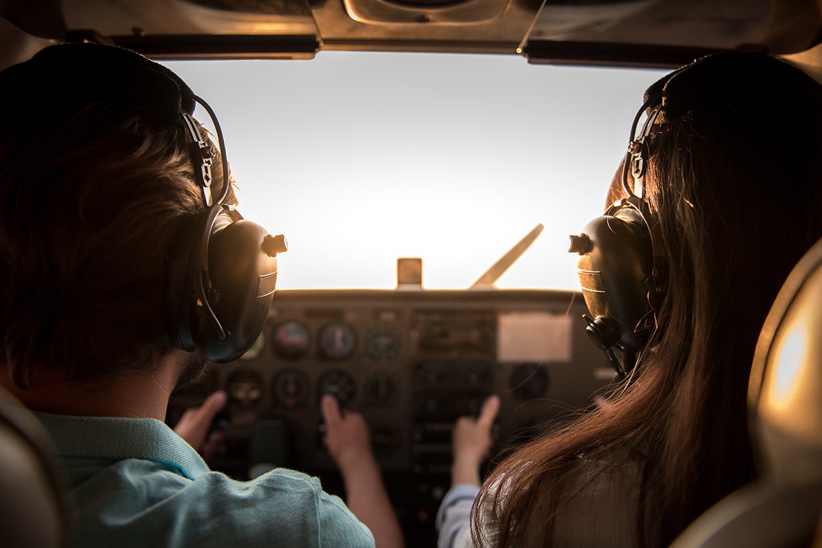 Flight school in California