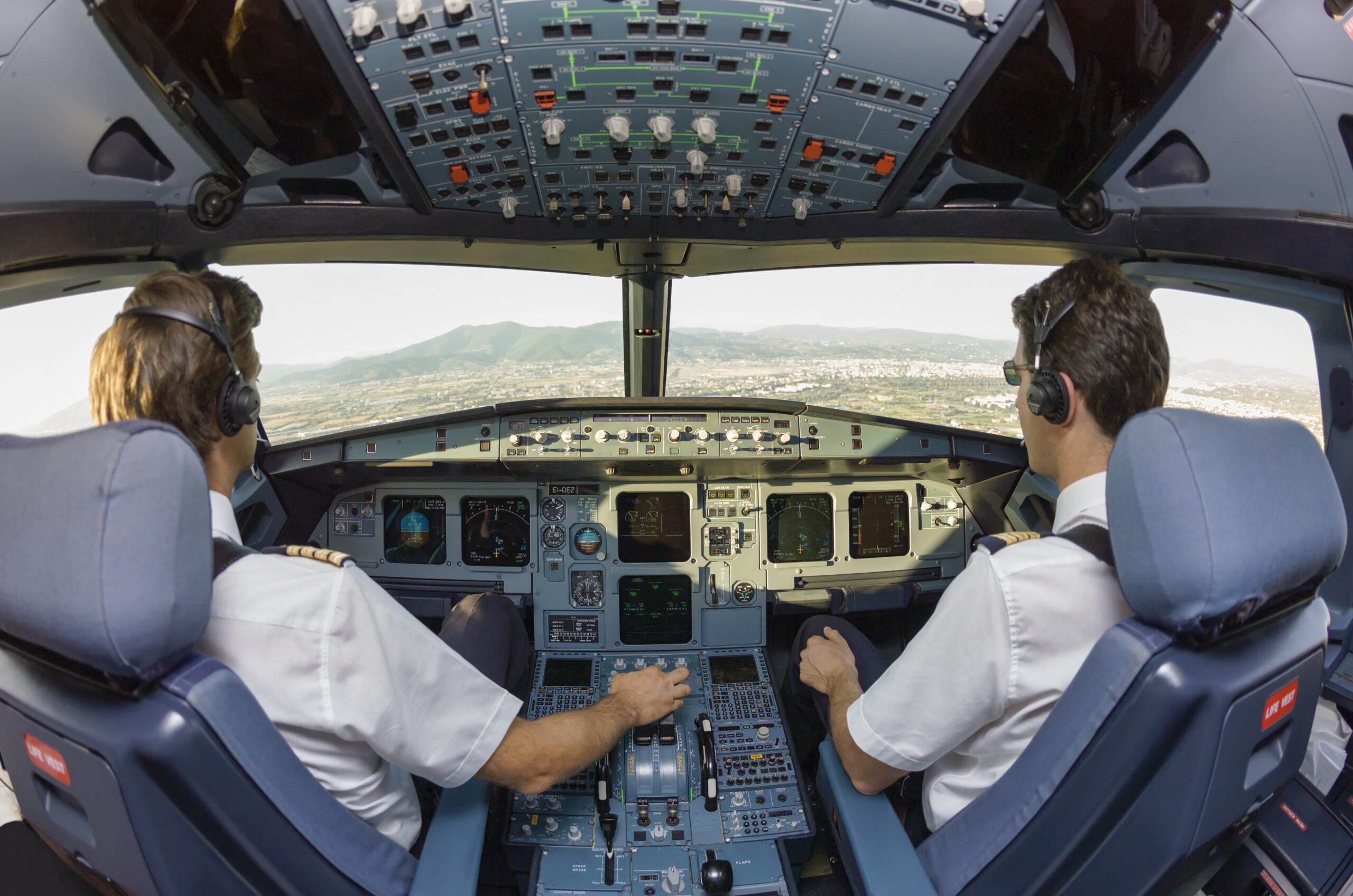 Airline pilots at work