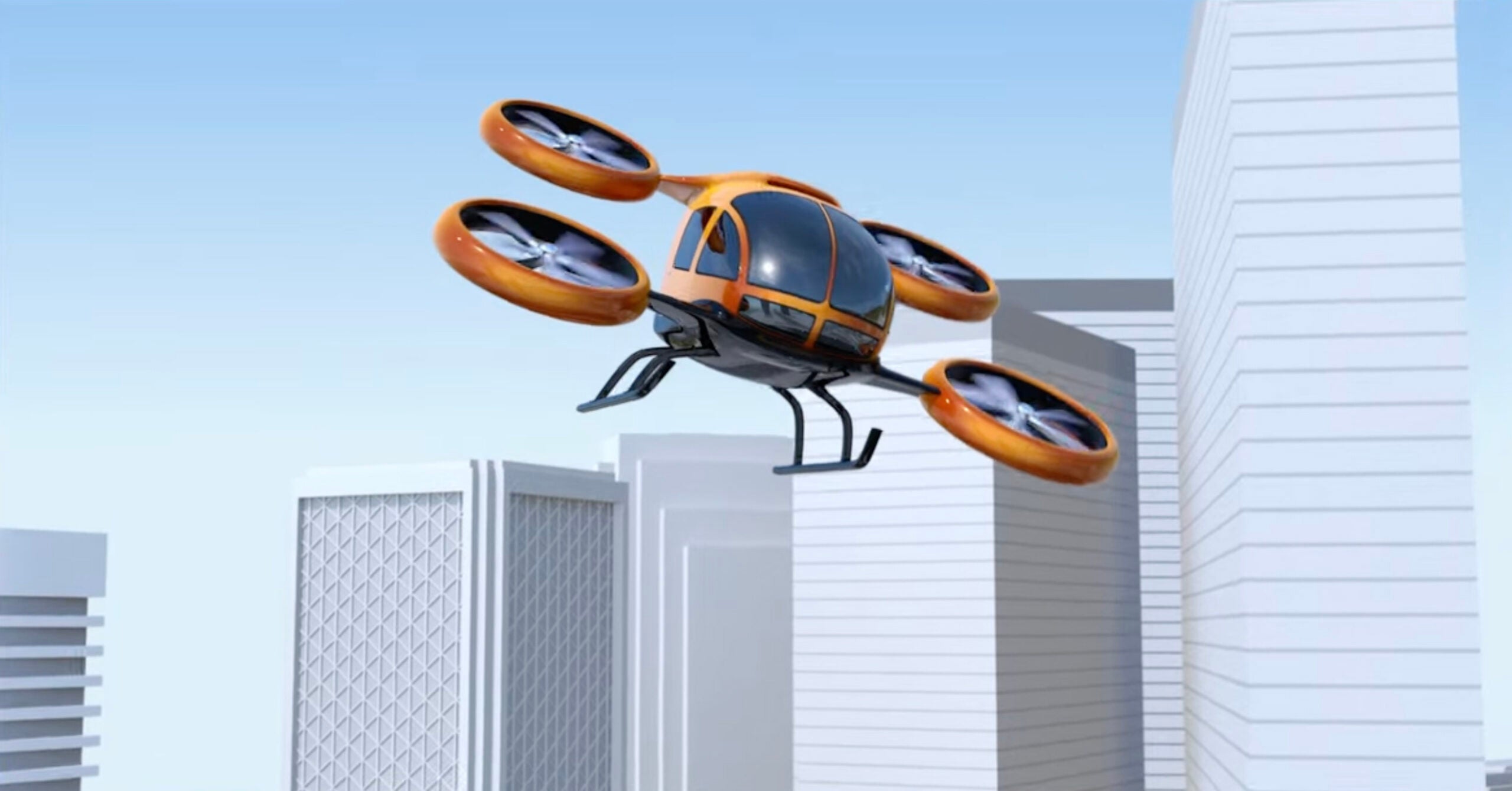 artist rendition of an evtol air taxi
