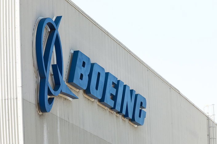 Boeing company sign