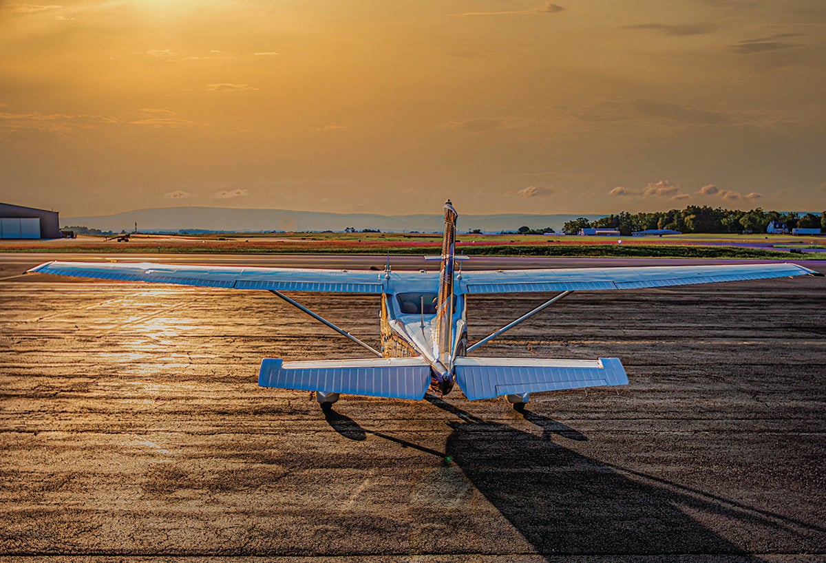 A Cessna 182T on the tarmac