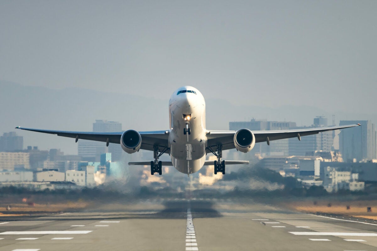 Aircraft taking off