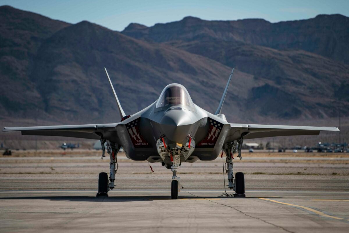 A USAF F-35 Lightning II.