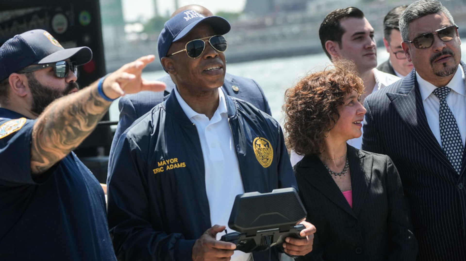 New York City Mayor Eric Adams drones