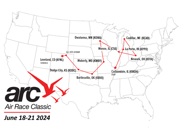 Air Race Classic 2024 Map