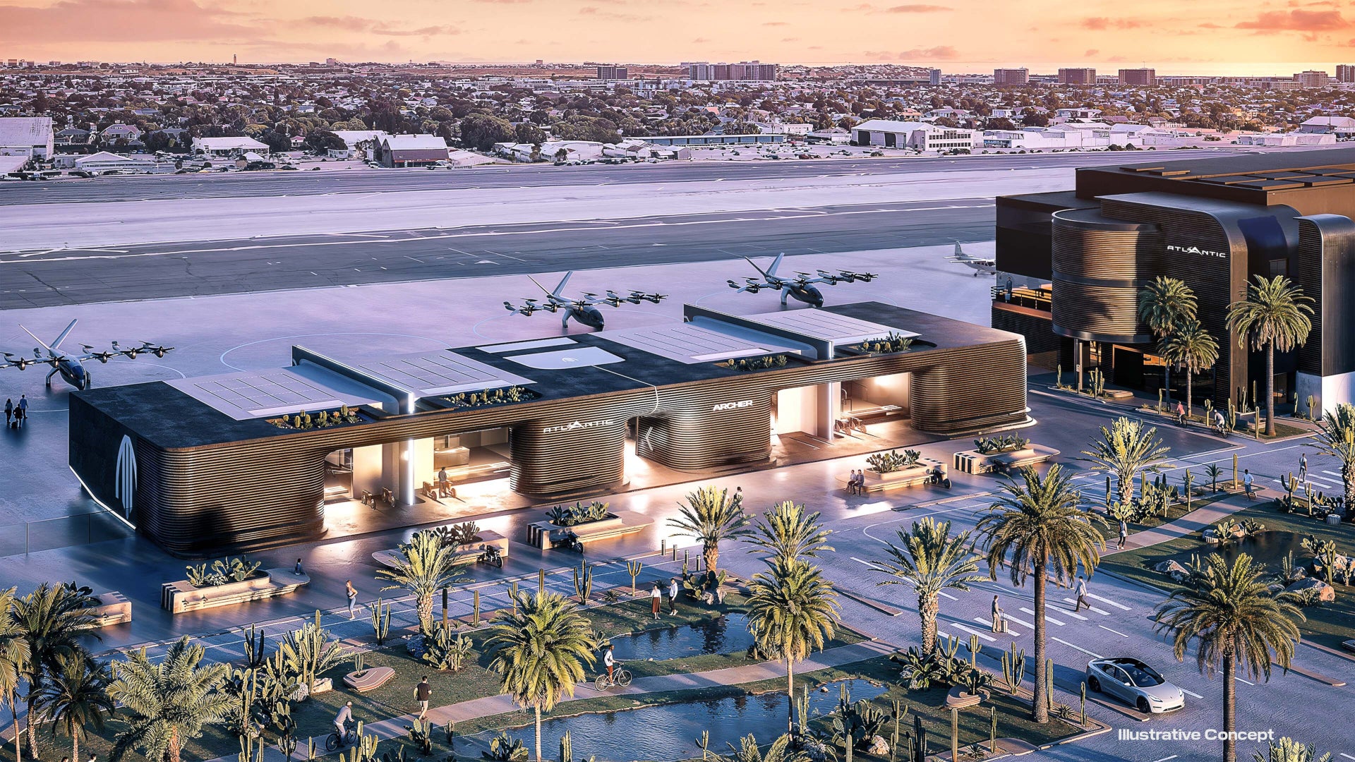 Archer Joby Beta Atlantic eVTOL air taxi charging