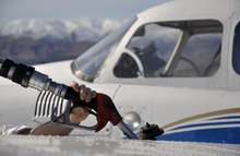 Aircraft being fueled