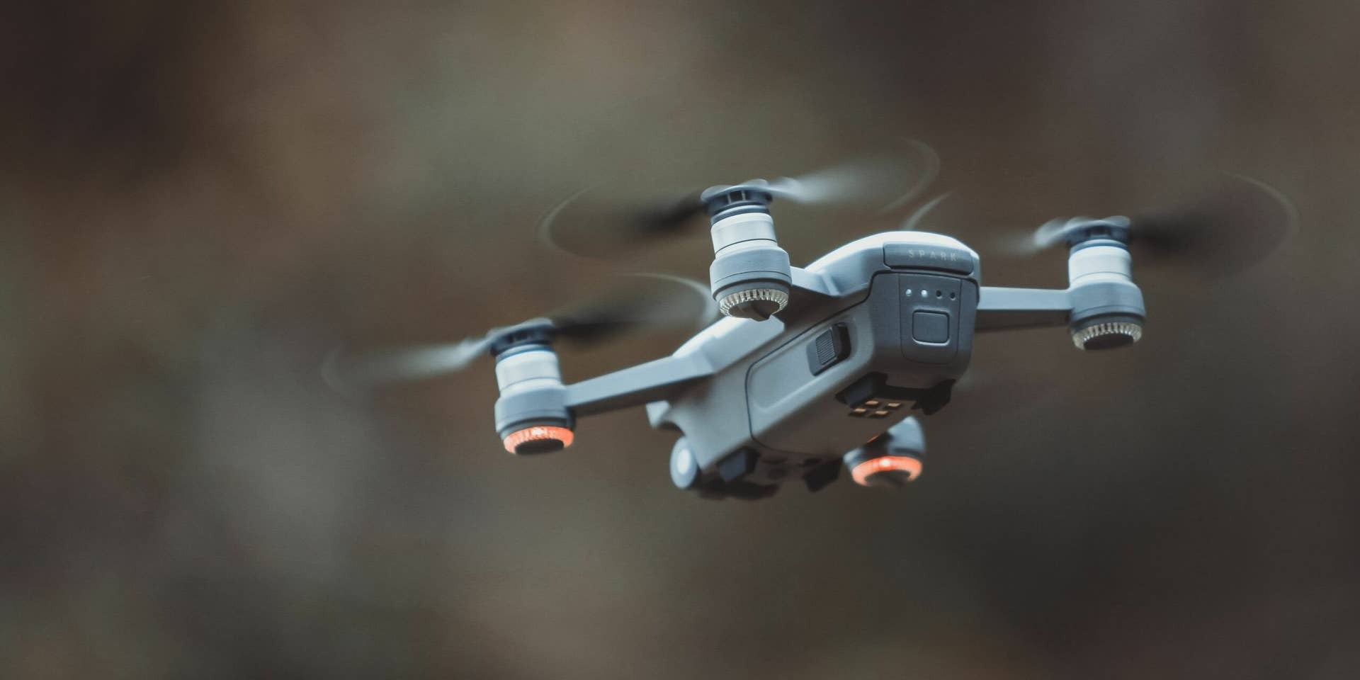 Photo of a drone in flight.