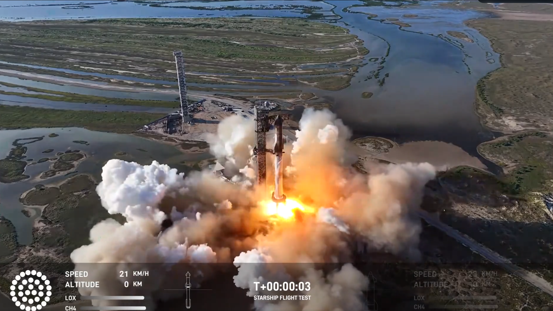 SpaceX Starship rocket Super Heavy booster test flight