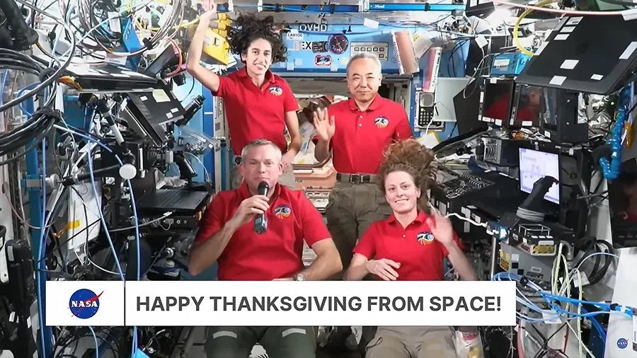 NASA astronauts ISS thanksgiving holiday