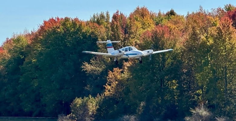 Plane in flight
