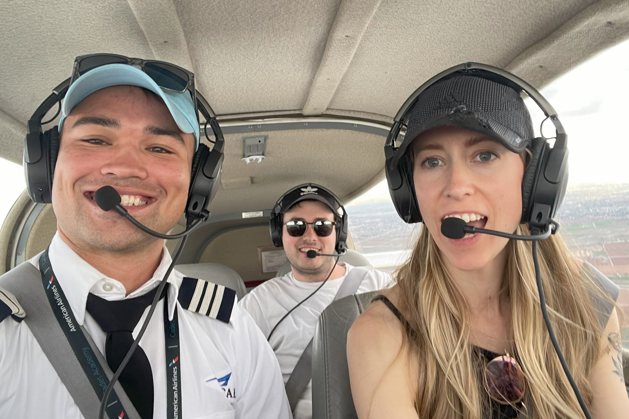 In the cockpit for a flight review