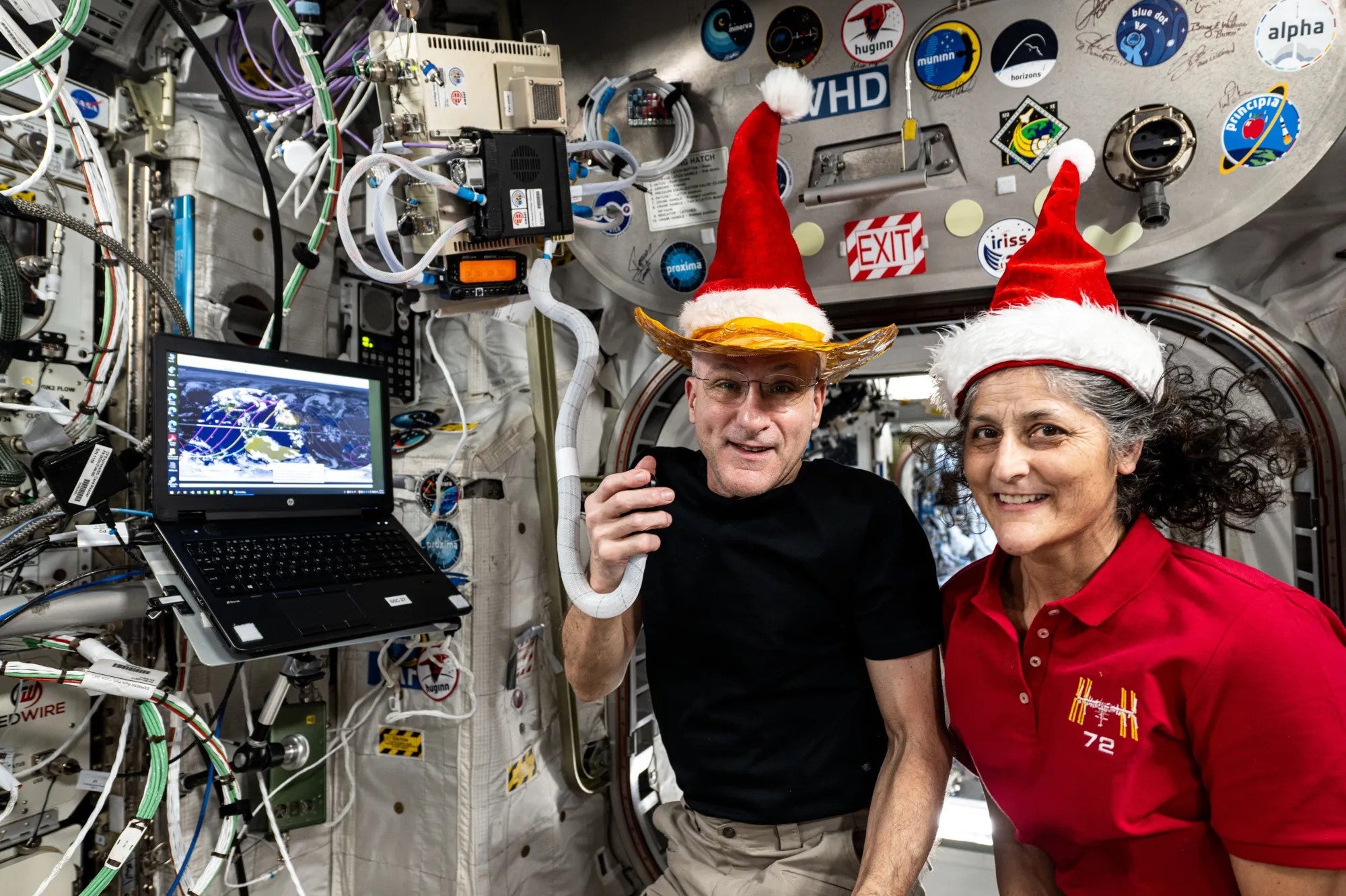 NASA ISS Suni Williams Don Pettit Christmas in space