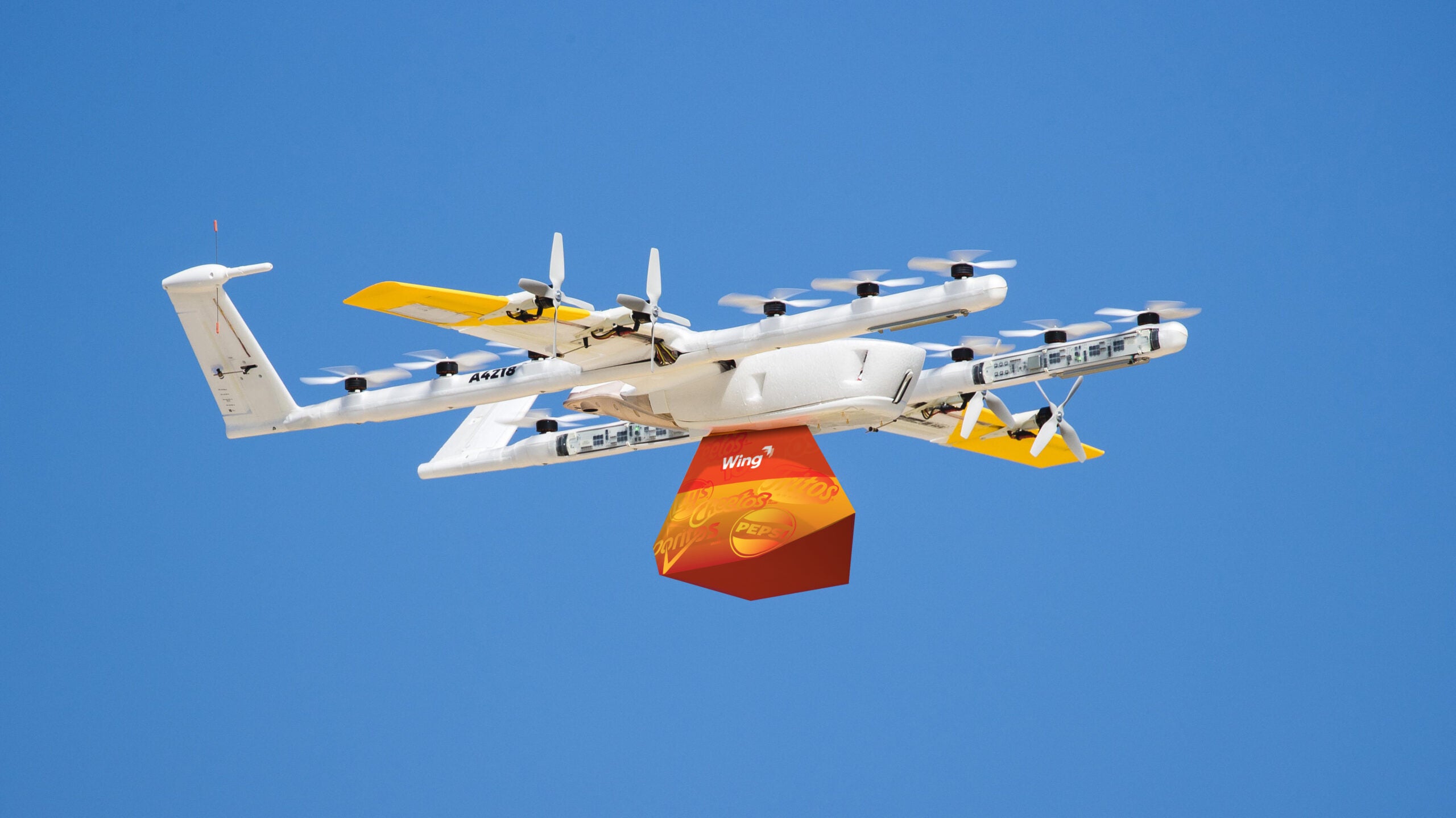 Wing delivery drone Pepsi Doritos Tostitos