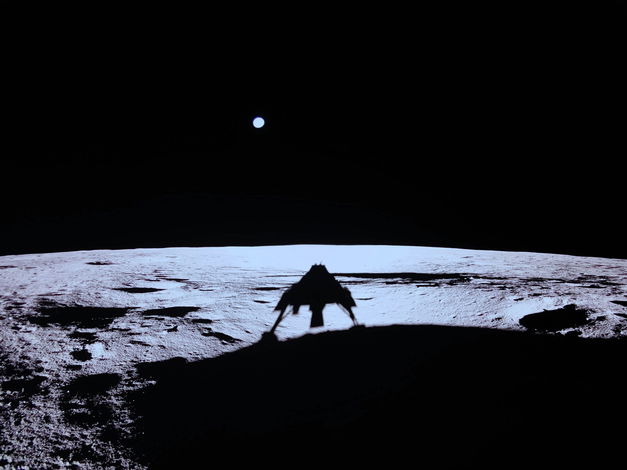Firefly Aerospace Blue Ghost lunar lander on the moon