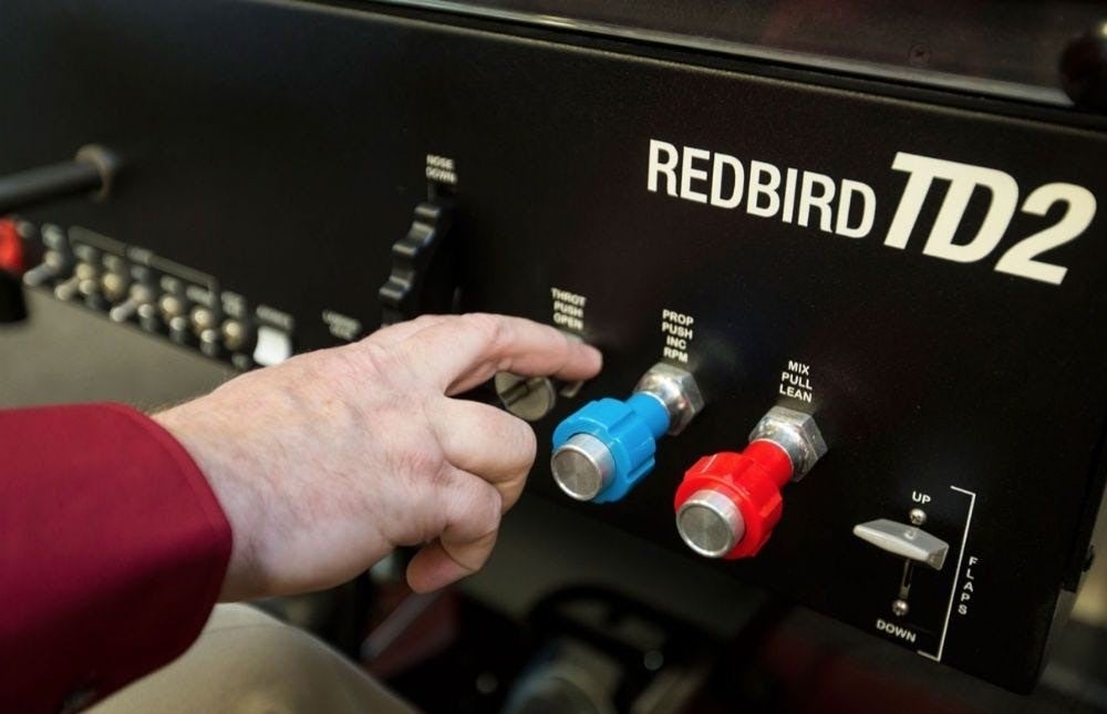 Redbird TD2 flight simulator