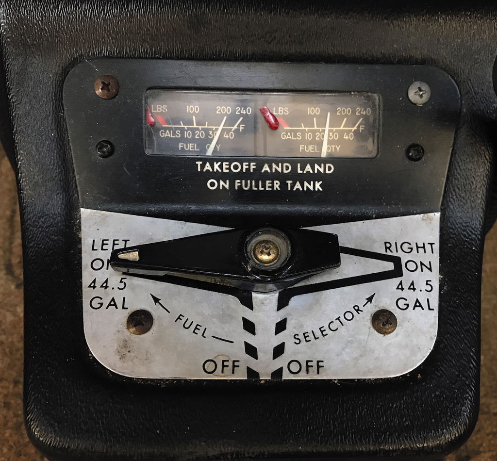 T210 fuel selector: Relying on old and tired OEM fuel quantity gauges as the primary means of fuel planning is generally a bad idea. Consider a fuel totalizer as a supplement or add a digital fuel quantity indicator.