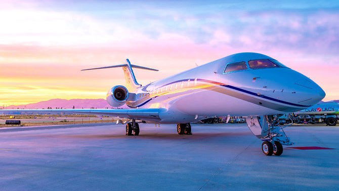 Clay Lacy jet on tarmac