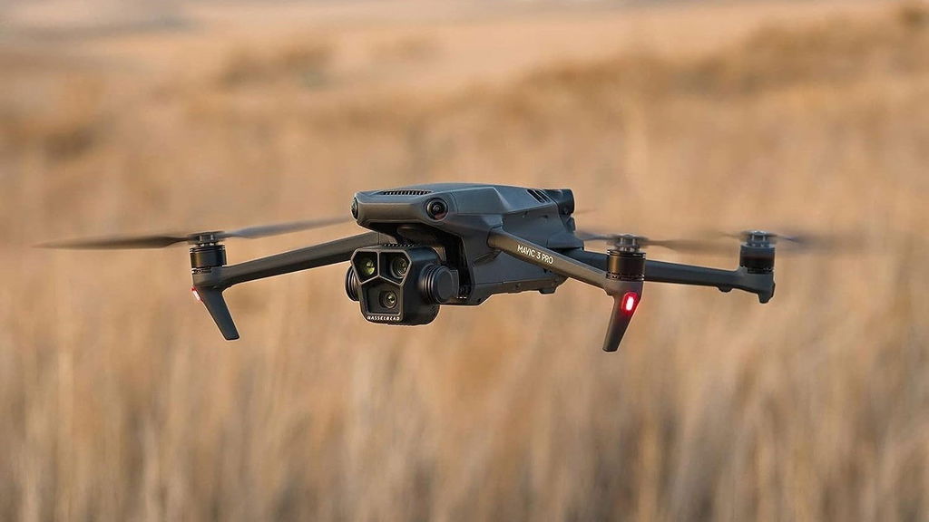 DJI drone in flight
