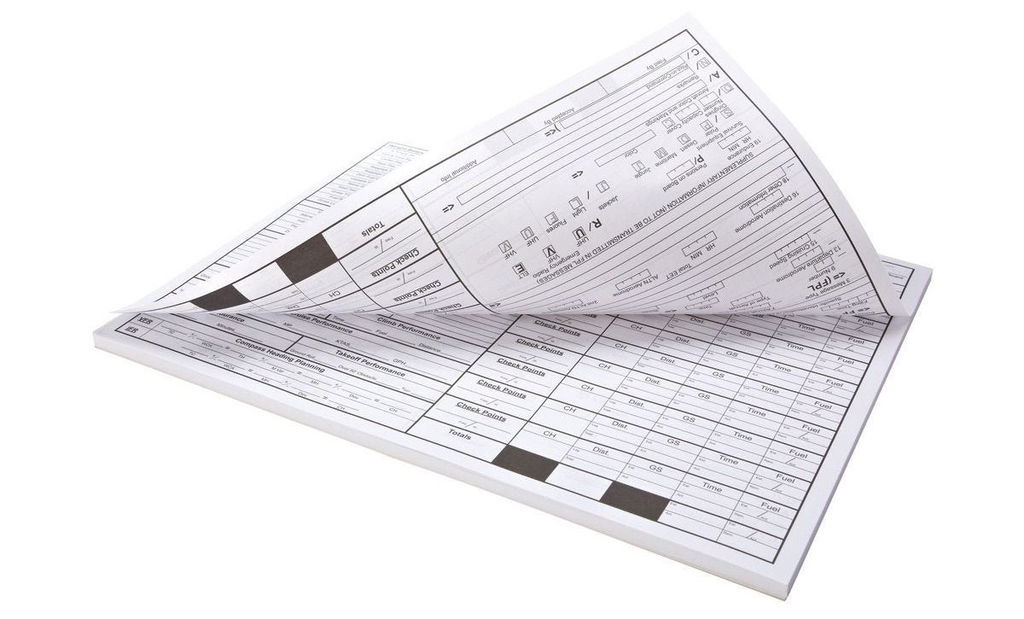 VFR/IFR flight plan forms. 