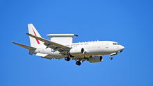 A Boeing E-7A Wedgetail landing