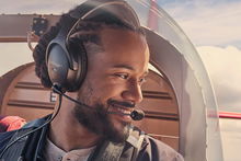 Pilot wearing Bose headset
