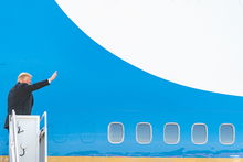 Trump on Air Force One