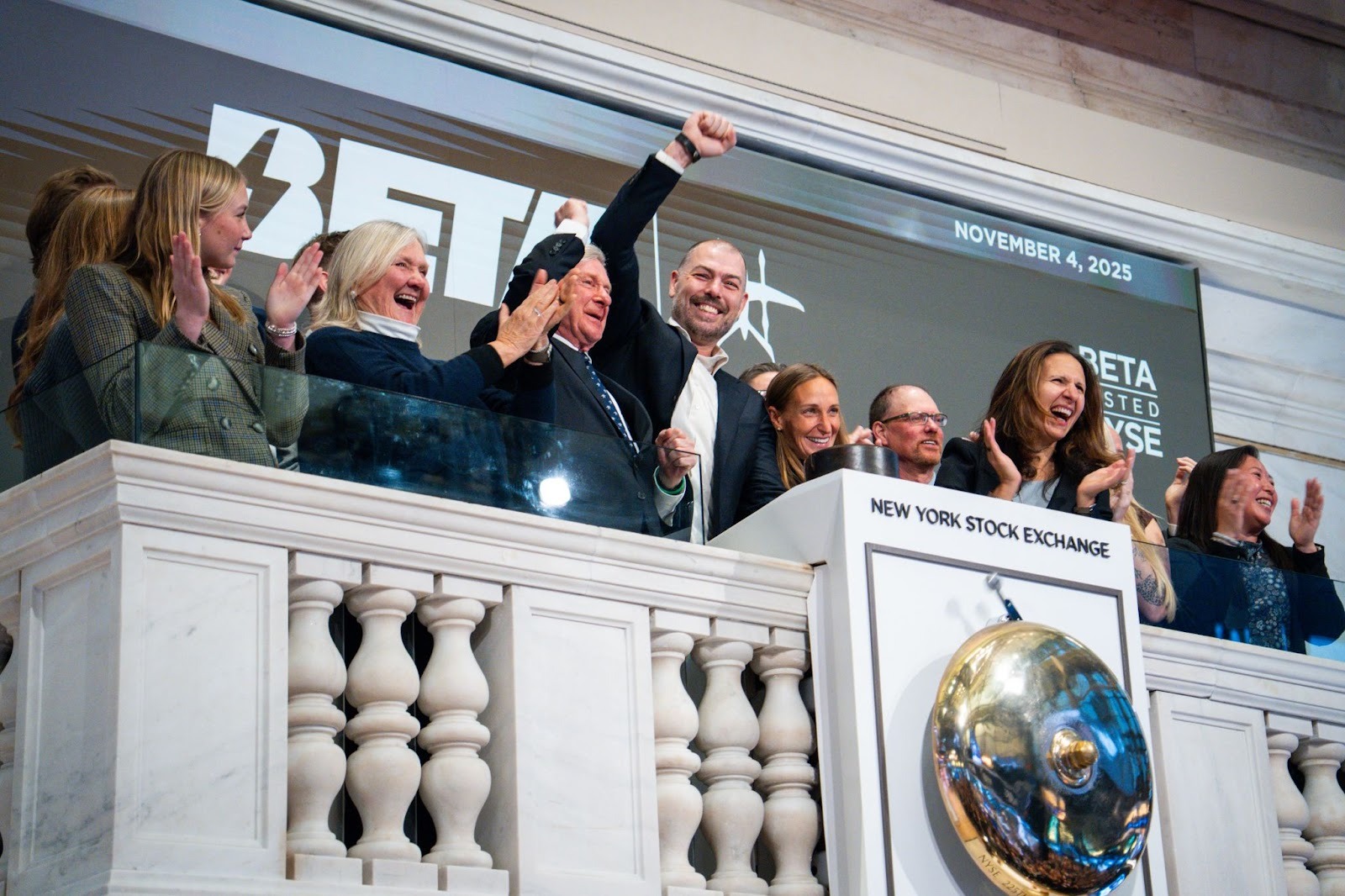 Beta CEO Kyle Clark at the New York Stock Exchange